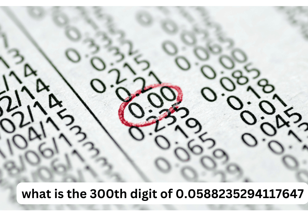 What is the 300th digit of 0.0588235294117647